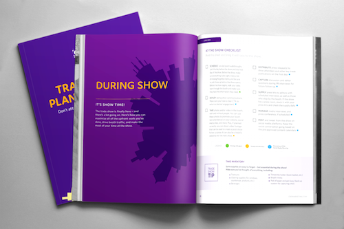 CBD Marketing's trade show planning guide, shown here, is full of important to-dos for B2B trade shows and events.